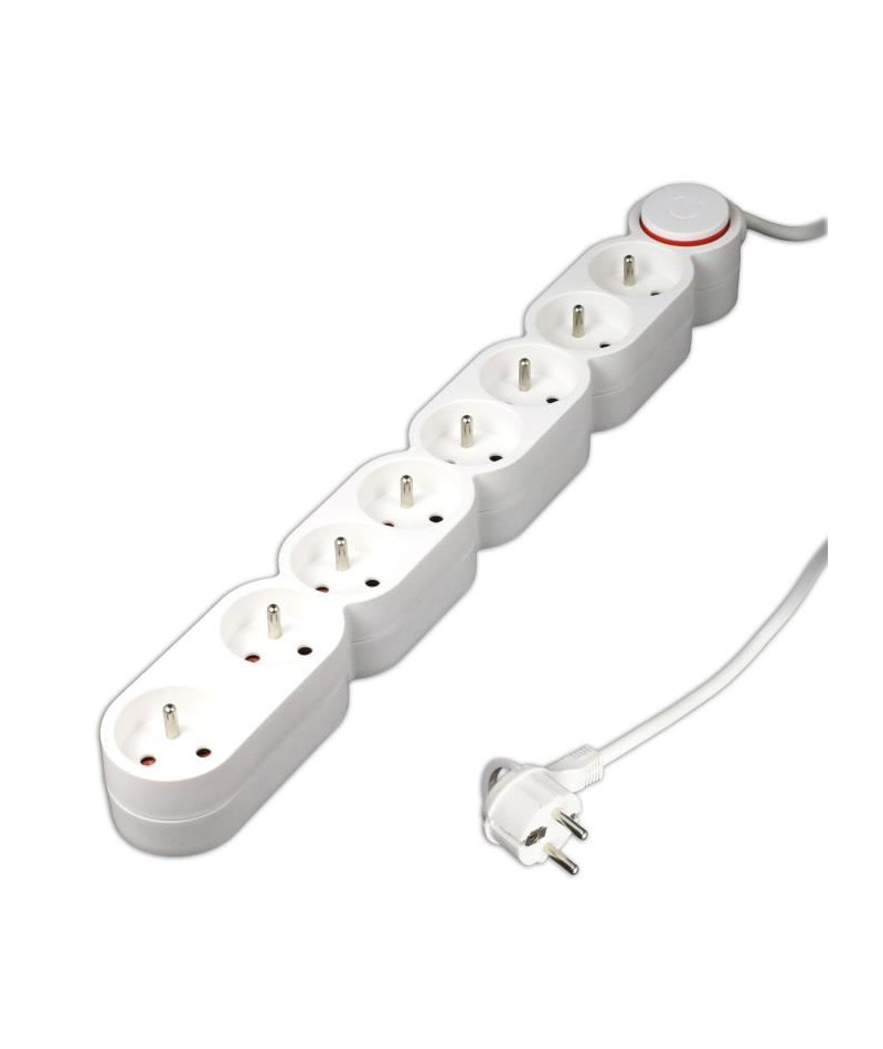 Bloc Home 8 prises 16A 2P+T câble 1,5m - Blanc - Zenitech - 2