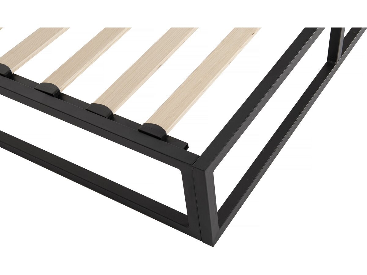Cadre de lit en métal 160 x 200 cm - Noir - 5
