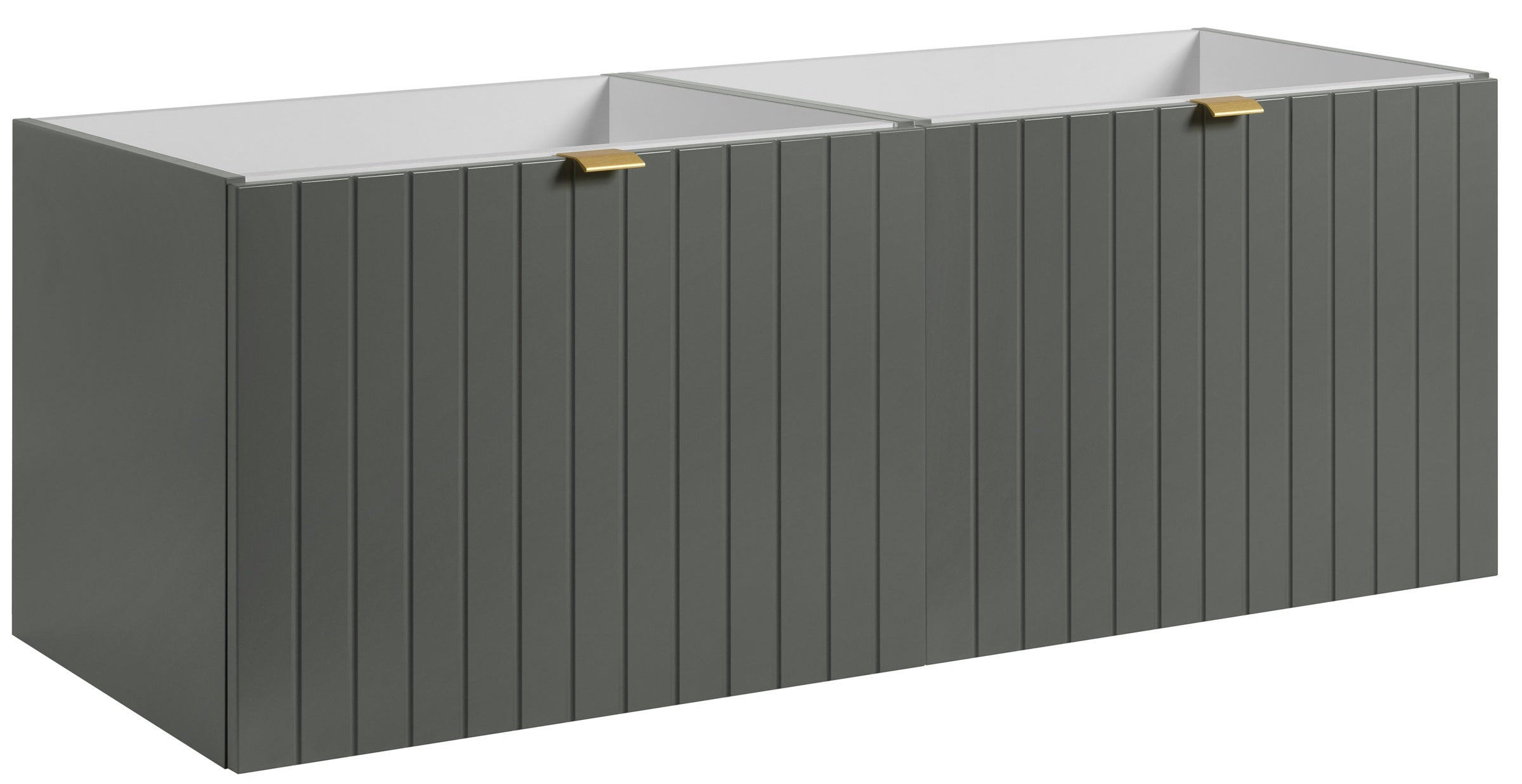 Szafka łazienkowa HARMO 120 cm zielona lakierowana frezowany front 4 szuflady