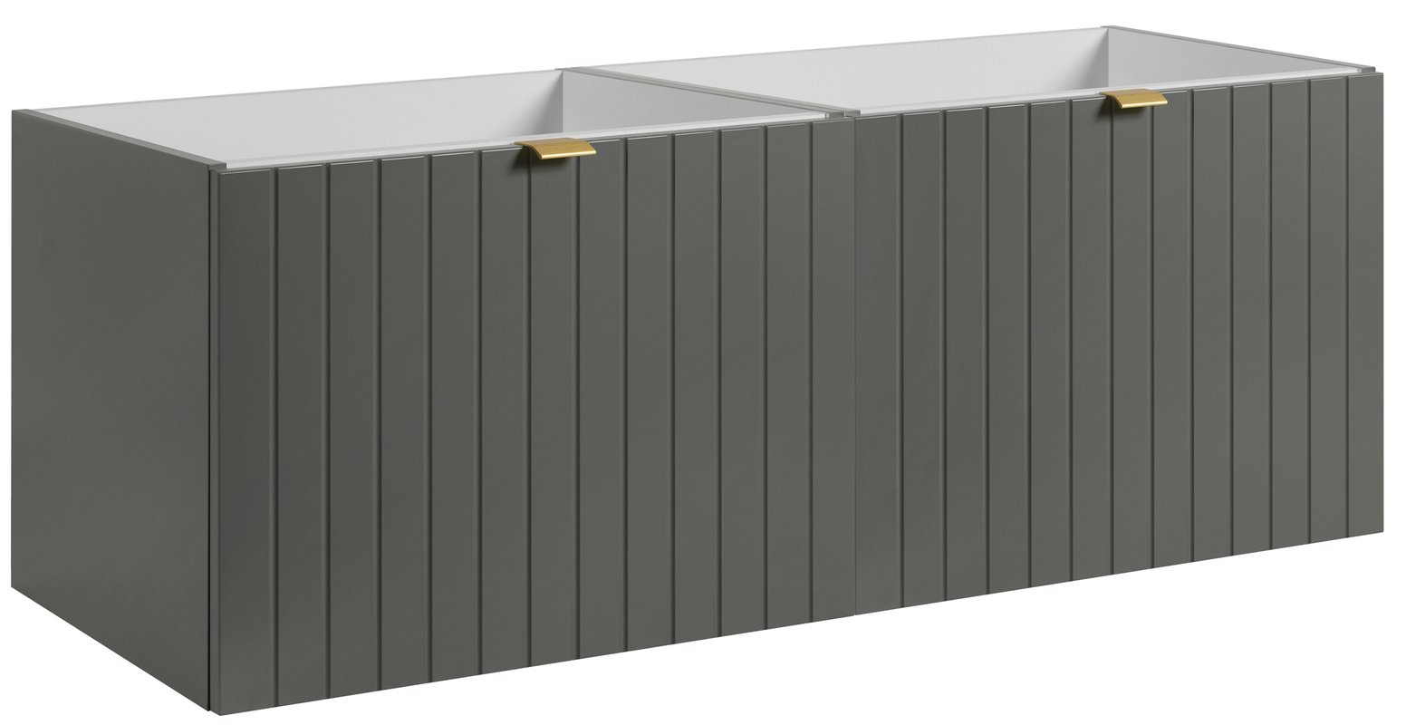 Szafka łazienkowa HARMO 120 cm zielona lakierowana frezowany front 4 szuflady