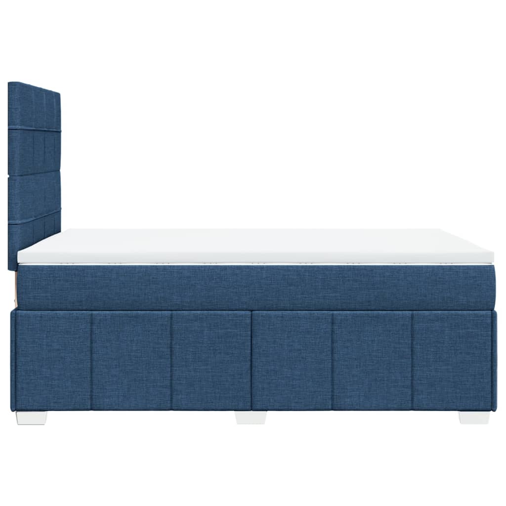 Maison Exclusive - Sommier à lattes de lit avec matelas Bleu 120x200 cm Tissu - 7