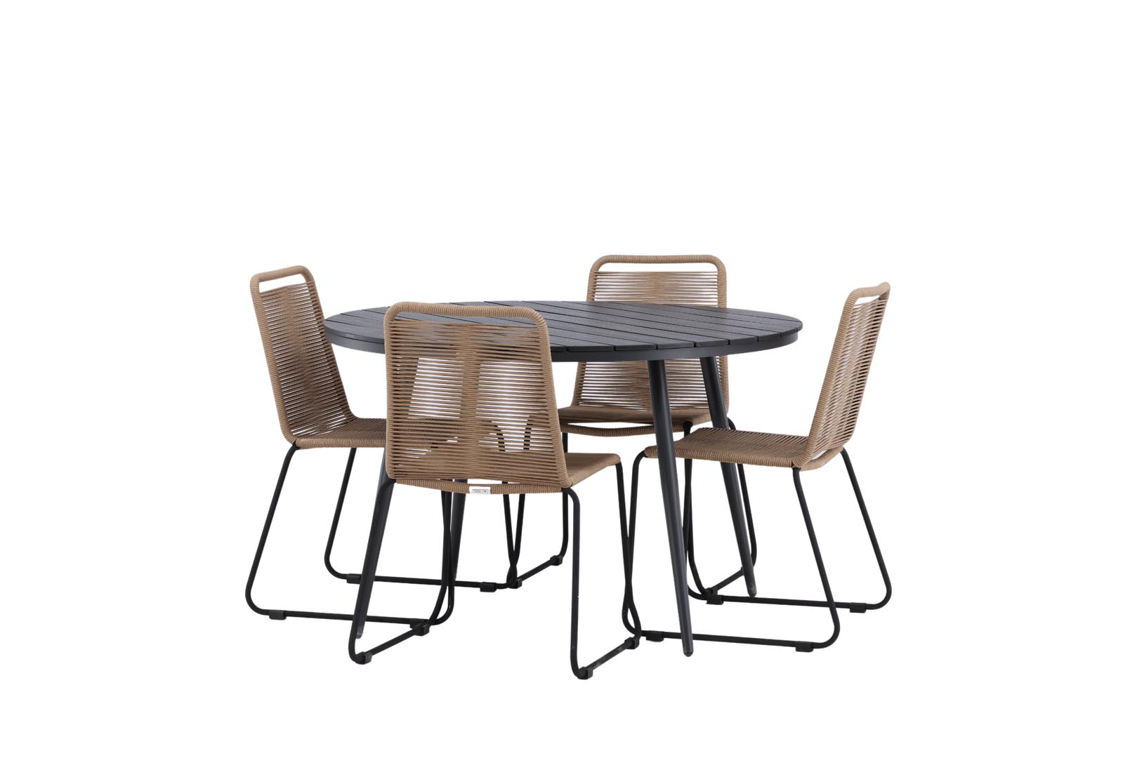 Break ensemble table et chaises de jardin, table 120x120cm, 4 chaises