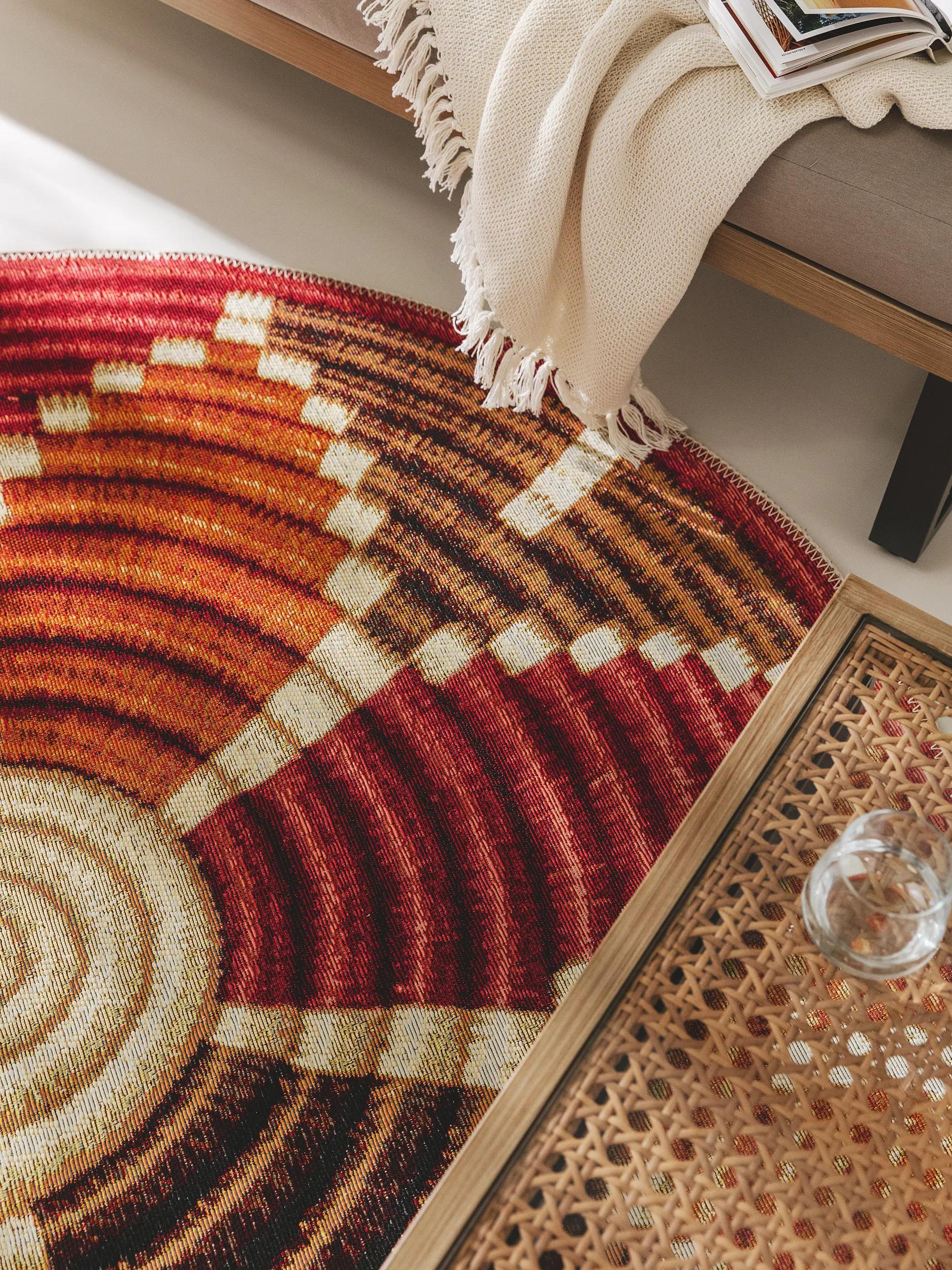 BENUTA - Tapis d'extérieur & intérieur rond Kenya multicouleur ø 160 cm rond - 3