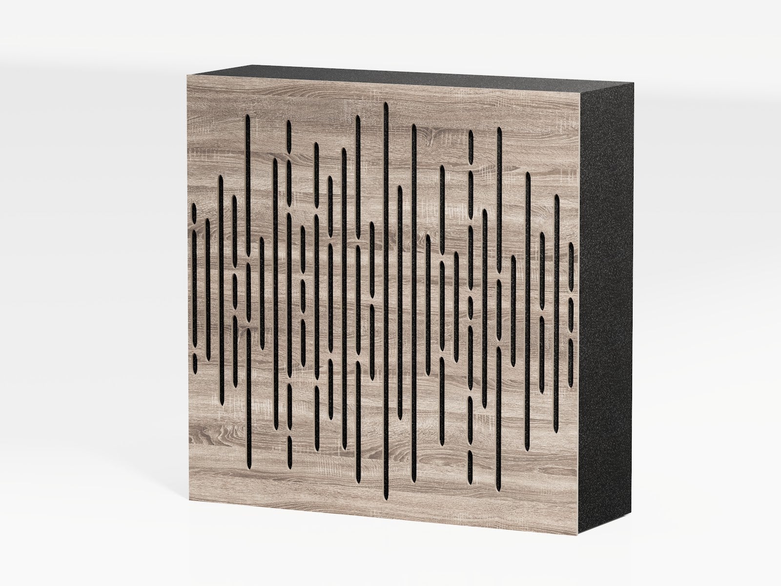 Lot de 2 Panneaux acoustiques AbFuser VELAR absorbants-diffusants 50x50x12cm -0,5 m² surf.totale -MDF perforé laminé et mousse acoustique -Sonoma - 2