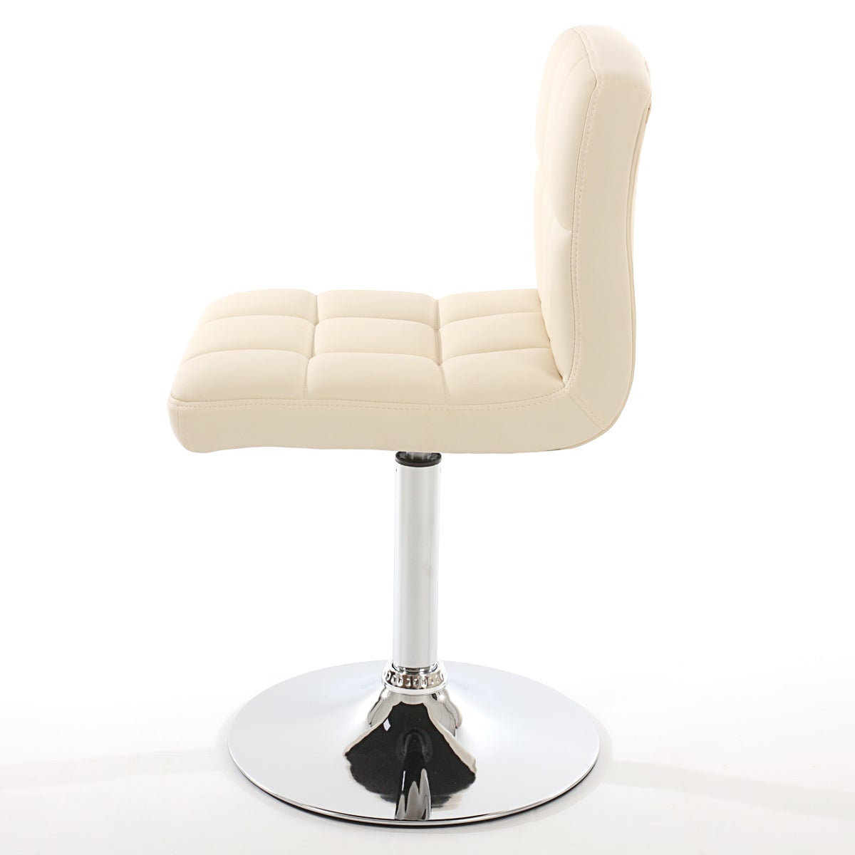 Lot de 2 chaises de salle à manger Kavala, pivotante, similicuir ~ crème - 3