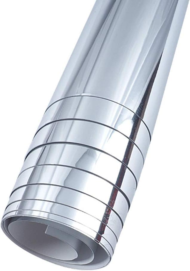 Feuilles de miroir flexibles, autocollants muraux en miroir, carreaux de miroir auto-adhésifs non en verre, miroir mural collant (0,2 mm 50 x 200 cm)