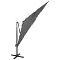 Ombrellone LED Solare Da Giardino 270 Cm - Manovella, Inclinabile, Impermeabile, Protezione UV 50+