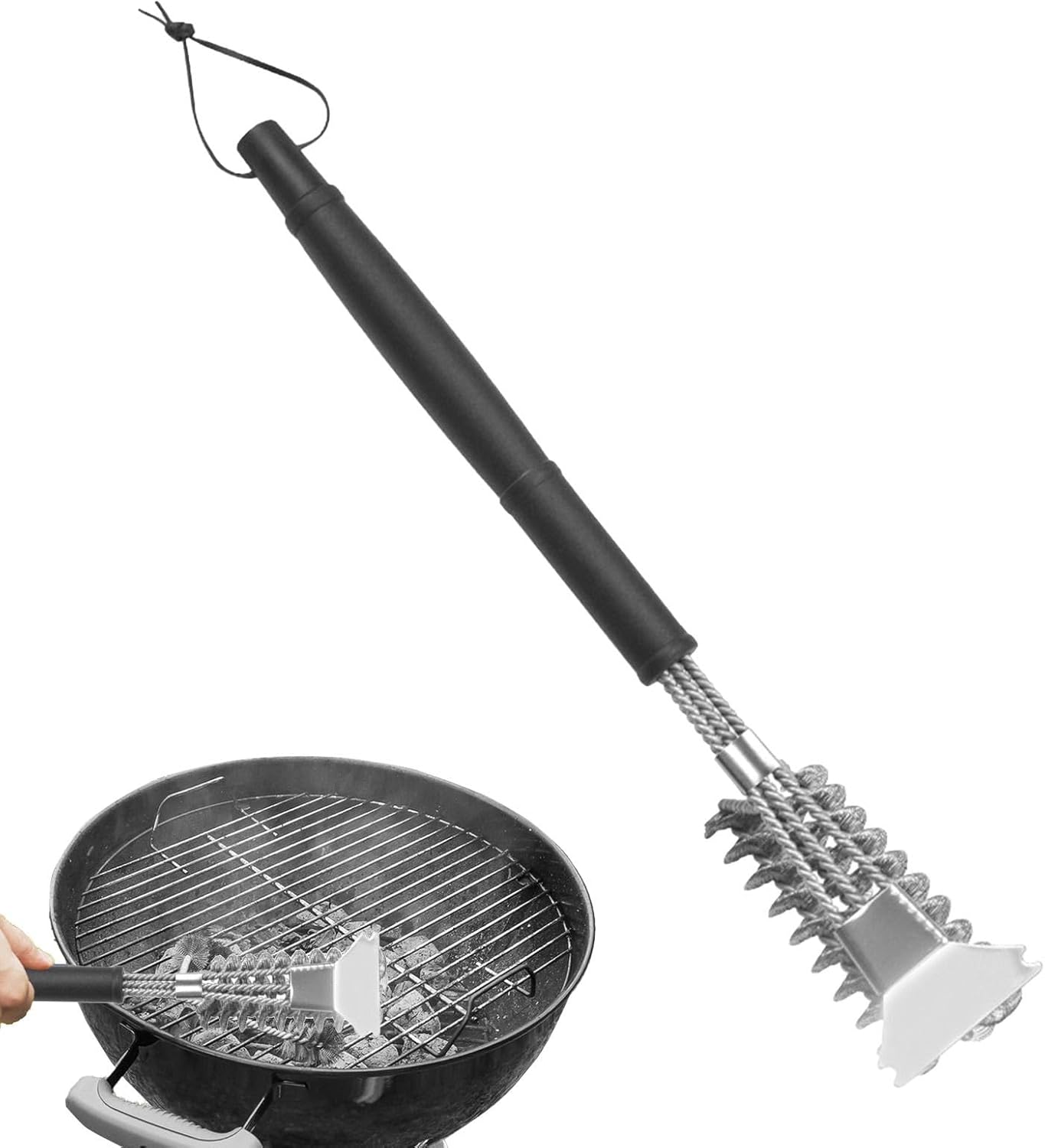 C)Grattoir et brosse pour Barbecue, le meilleur nettoyeur pour barbecue, outils parfaits pour