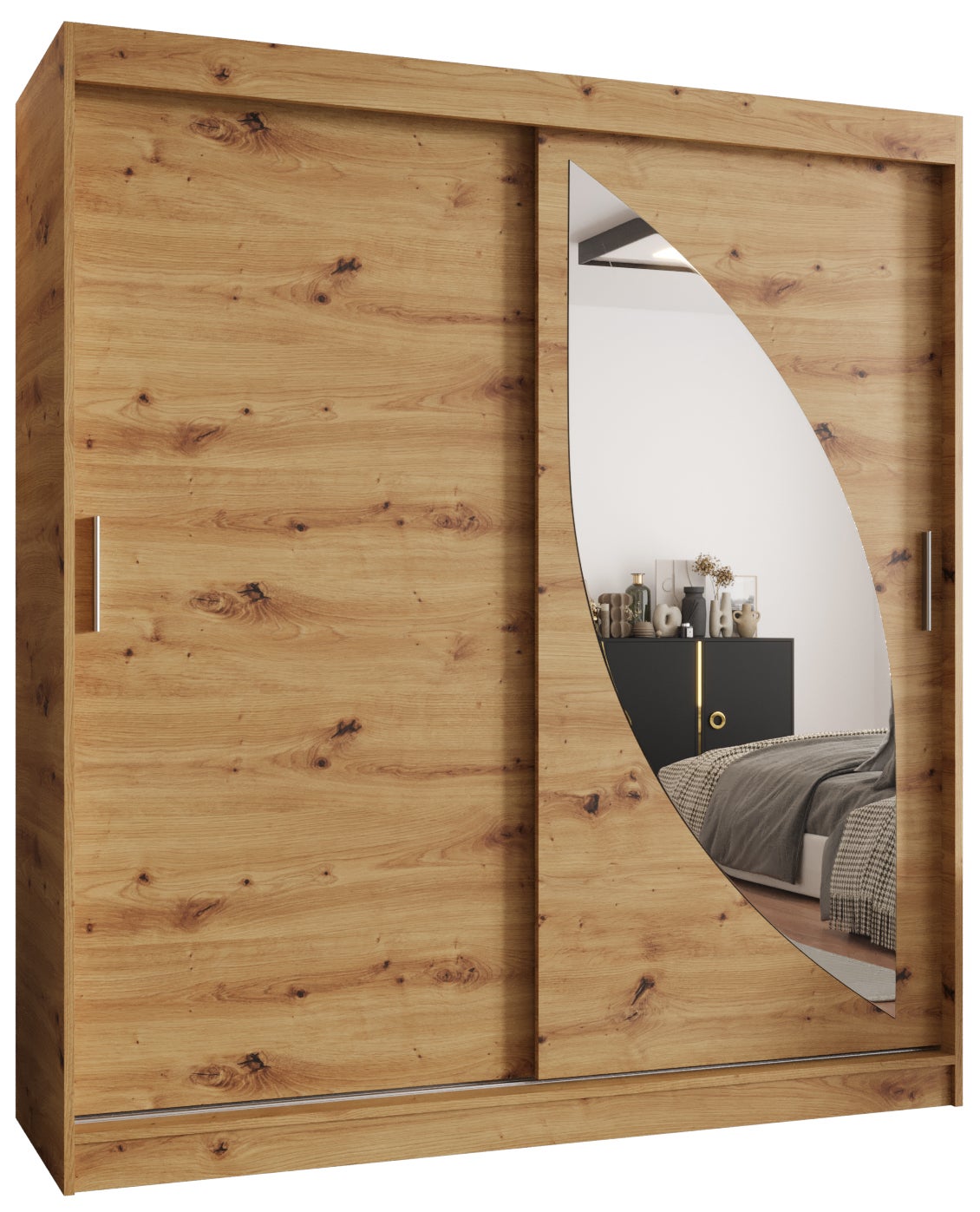 Szafa przesuwna garderoba MILO 180 x 62 x 200 cm Artisan - Abiks Meble