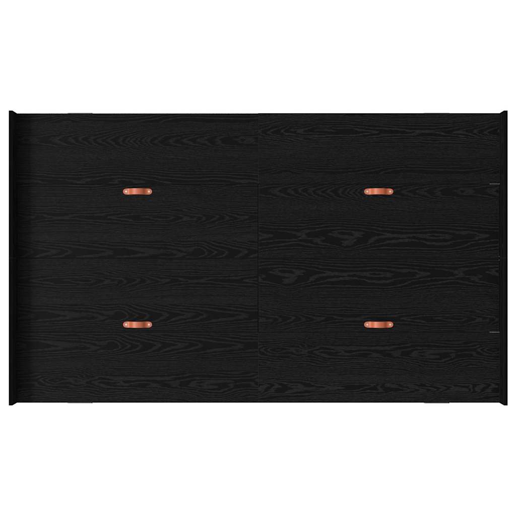 Cadre de lit avec rangement et tiroir, chêne noir, pour la chambre, 120 × 200 cm - 8
