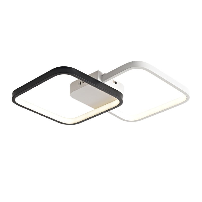 Plafon LED, białe światło, kwadratowy plafon, plafon do sypialni (28W, 50CM)