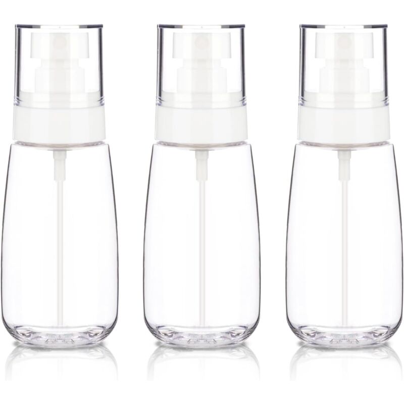 Zestaw 3 małych butelek z rozpylaczem podróżnym o pojemności 100 ml - puste butelki z rozpylaczem podróżnym - miniaturowe plastikowe butelki z rozpyla