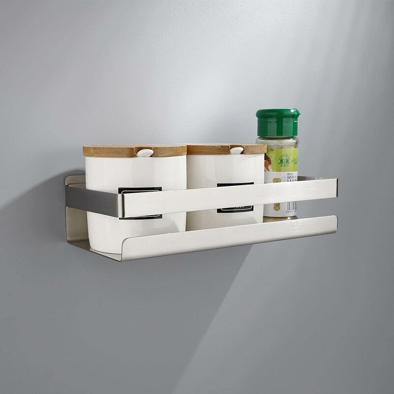Prateleira Prateleira de Duche em Aço Inoxidável 50cm Prateleira de Parede Casa de Banho Suporte de Arrumação - 4