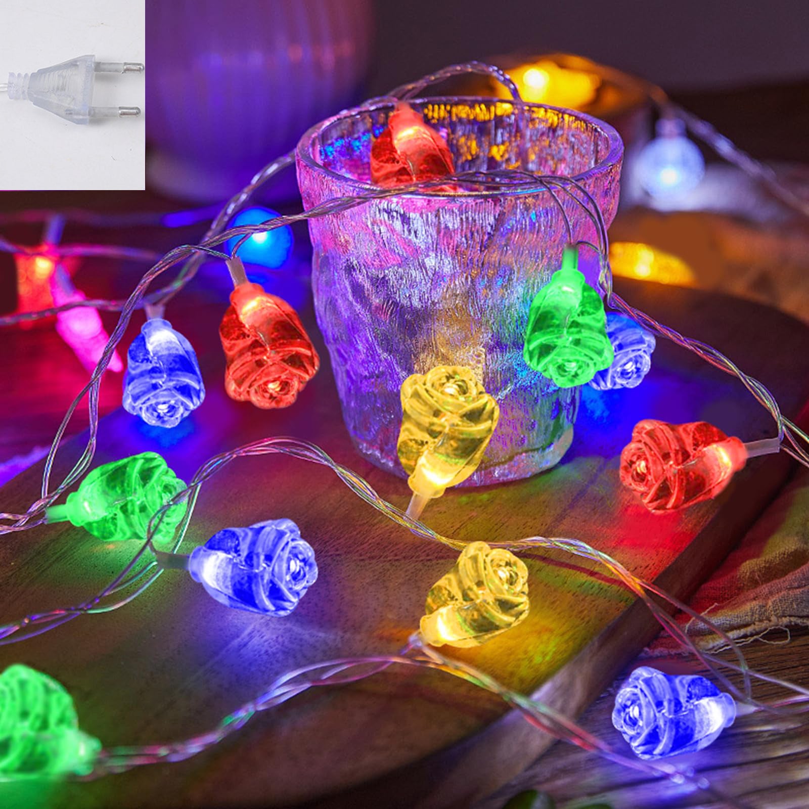Girlanda świetlna 10M, girlanda świetlna 100LED, kolorowe światło, do dekoracji świątecznych (wtyczka europejska)