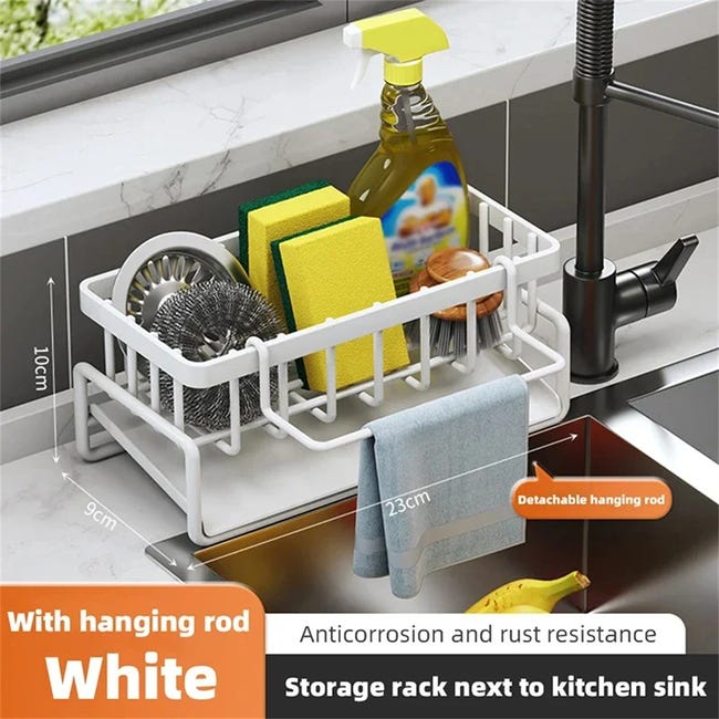 Organizzatore per Lavandino del Bagno ad Asciugatura Istantanea, Portasapone e P Organizzatore per Lavandino del Bagno ad Asciugatura Istantanea, Portasapone e P