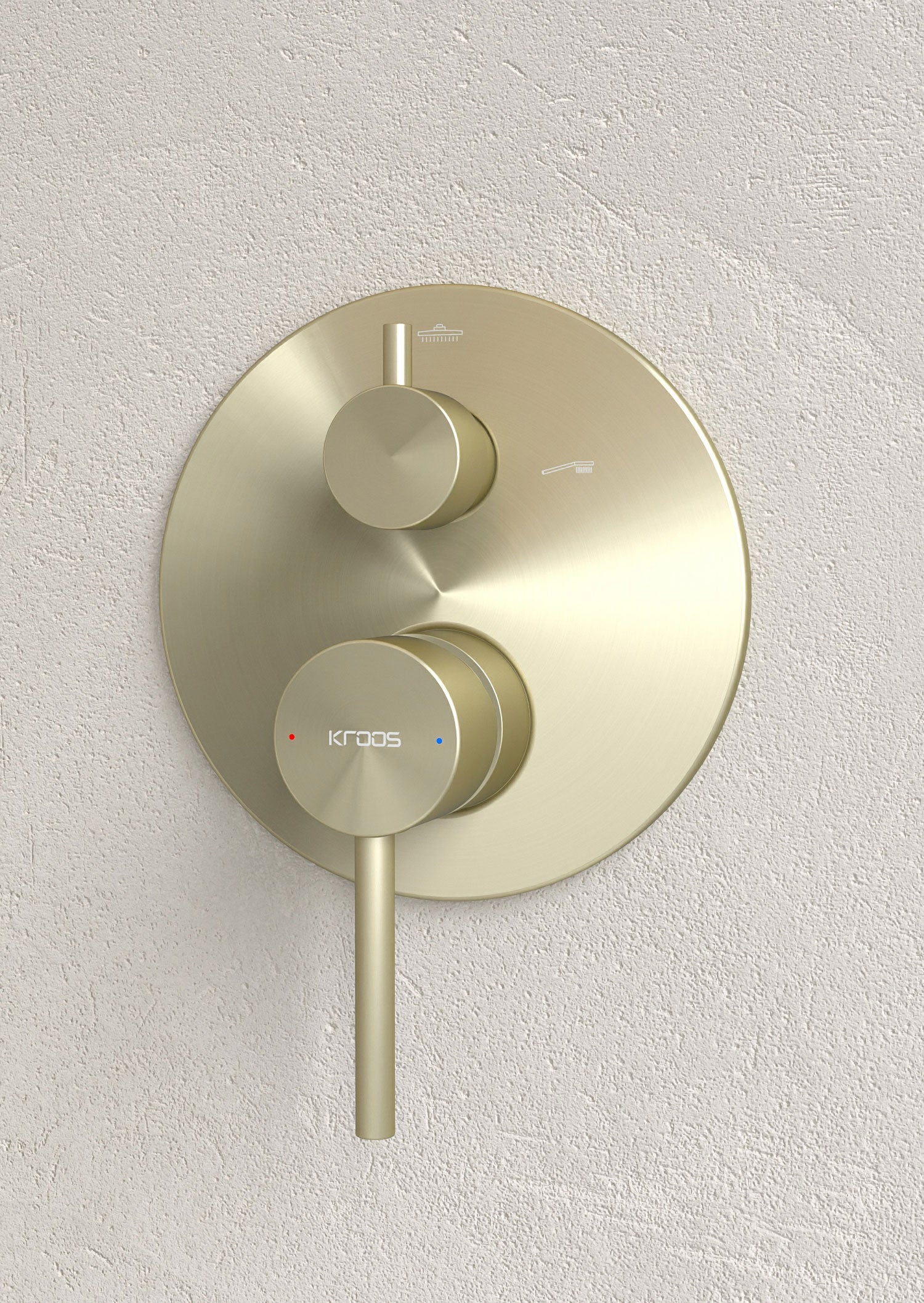 Composition mitigeur de douche encastrée Doré brossé - Corbeau - 4