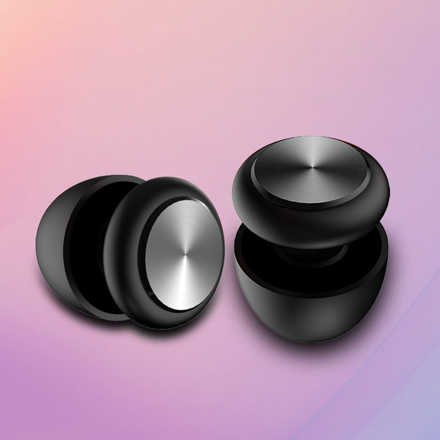 Tampões auditivos redutores de ruído em silicone macio Black - 7