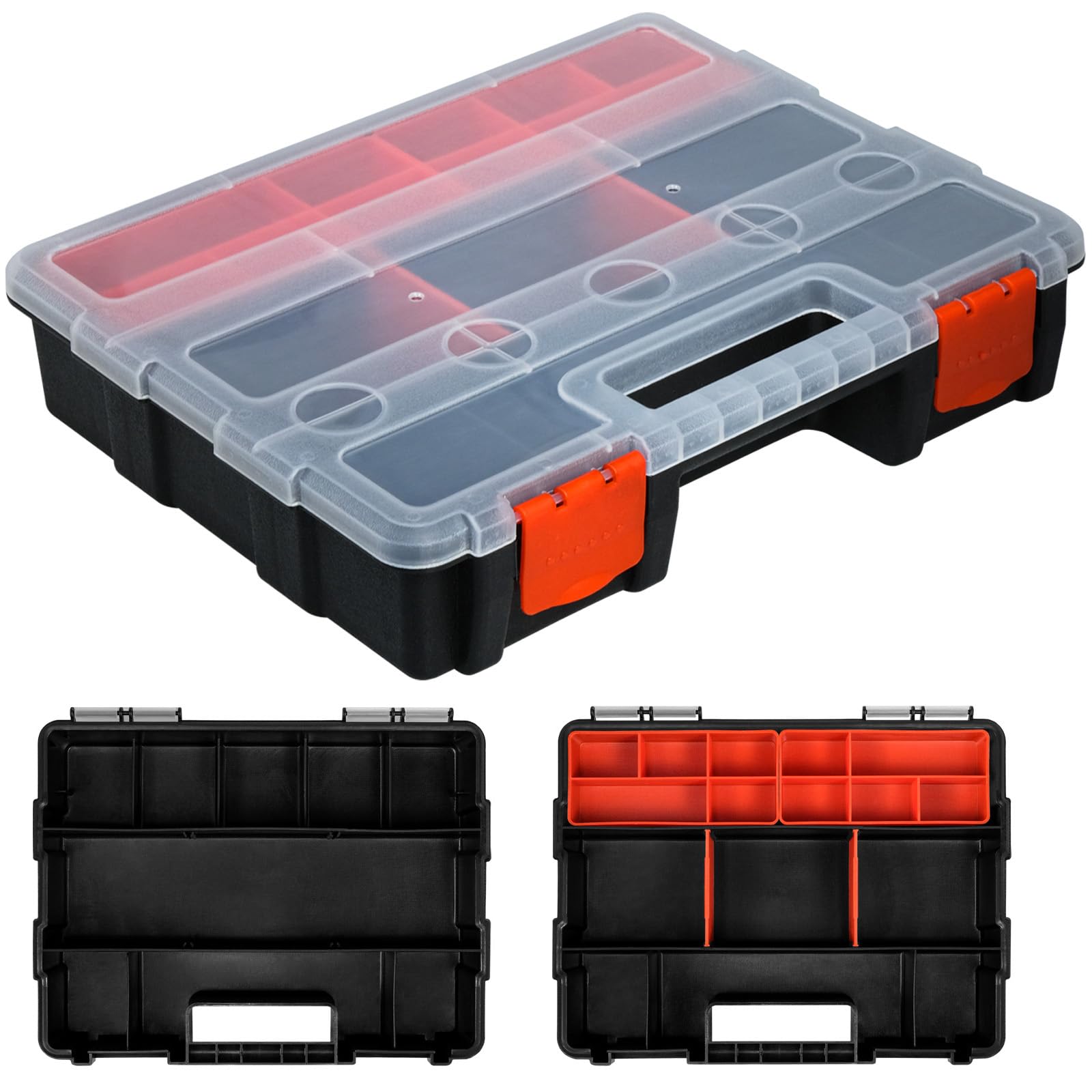 Boite Rangement Plastique - BAC DE RA - Avec Séparateurs Réglables - 34