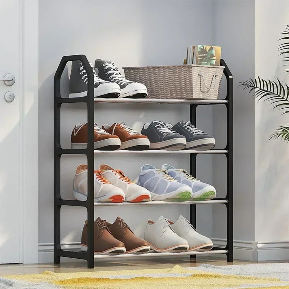 Étagère à Chaussures Empilable 3 Niveaux – Rangement Entrée Ou Placard – En Tissu Non Tissé Respirant – Facile à Monter – Bleu