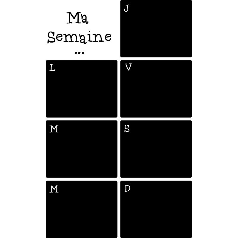 Adesivo lavagna La mia settimana è arrivato - Sticker adesivo - adesivi murali - 65x40cm - 4