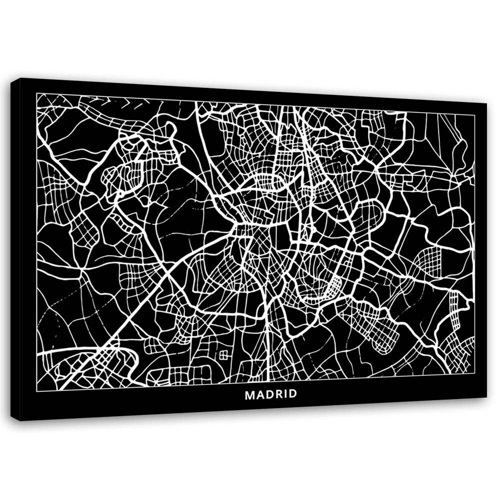 Obraz, Madryt - plan miasta 100x70