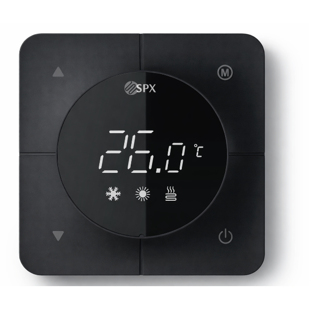 Termostat digital neprogramabil Spx SX 30W, negru, montaj în doza