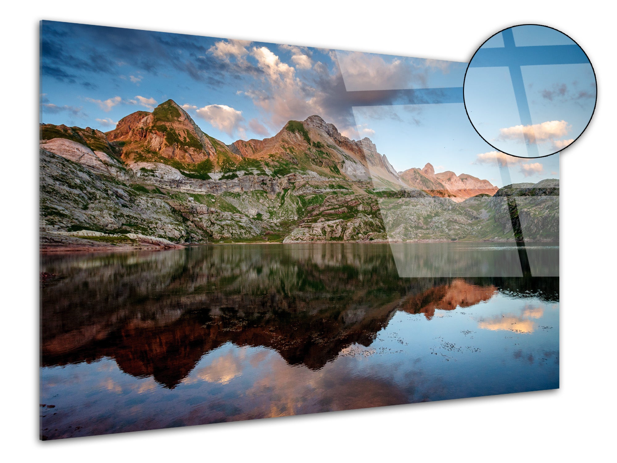 Tableau plexiglas deco REFLET SUR LE LAC D'ESTAENS | Leroy Merlin