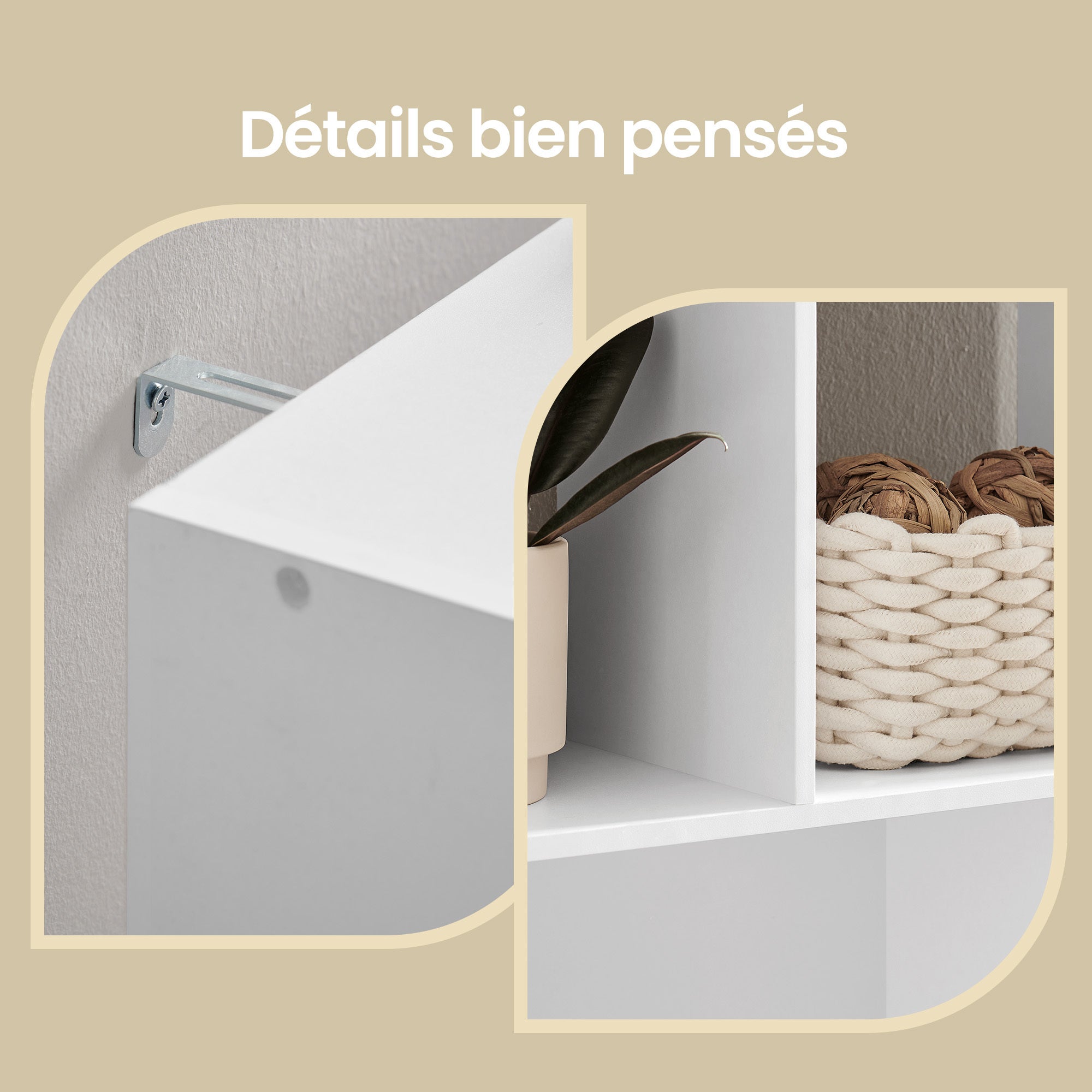 Meuble de Rangement, Étagère, 11 Compartiments Ouverts, 30,1 x 126,1 x 100,1 cm, Blanc - 4