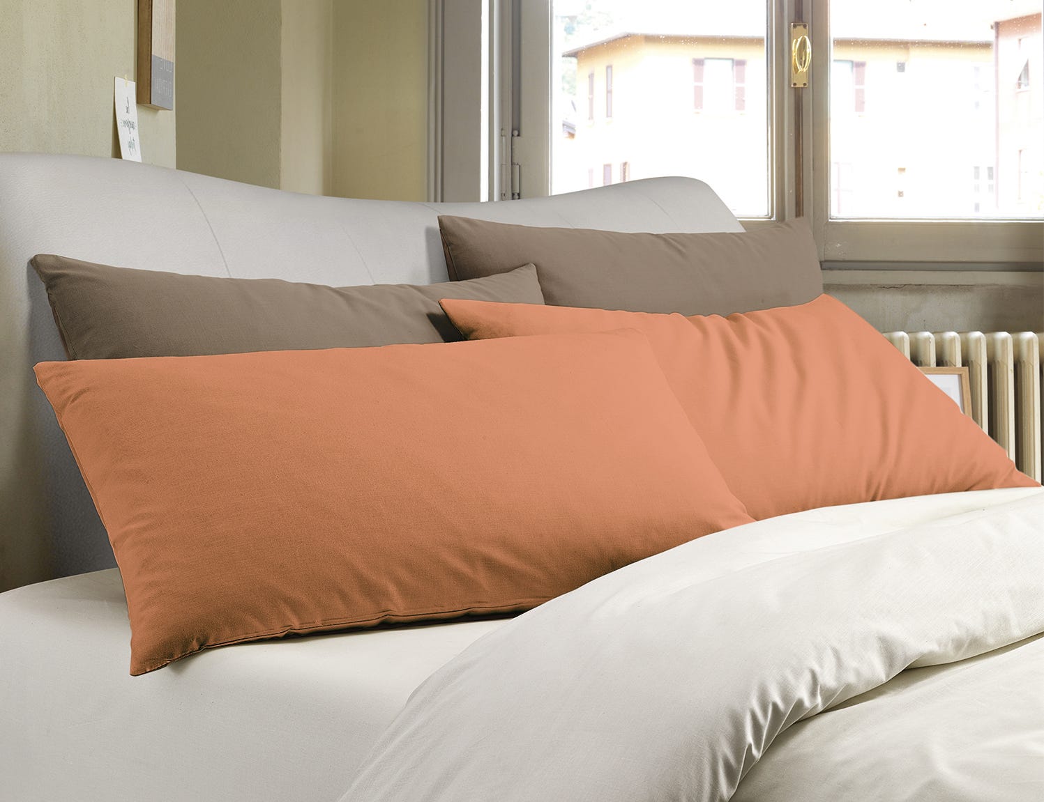 Soleil d'ocre, Parure copripiumino in cotone, 57 fili, 240 x 220 Soleil d'ocre, Parure copripiumino in cotone, 57 fili, 240 x 220
