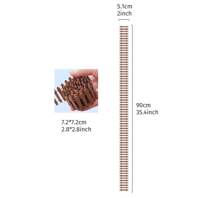 Mini Clôture Jardin Bois Décorative Avec Arbuste Artificiel - Décoration DIY Fée Noël