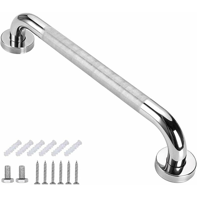 Barra de apoio para banheira 304 40cm, barra de apoio para banheira de aço inoxidável com alça antiderrapante