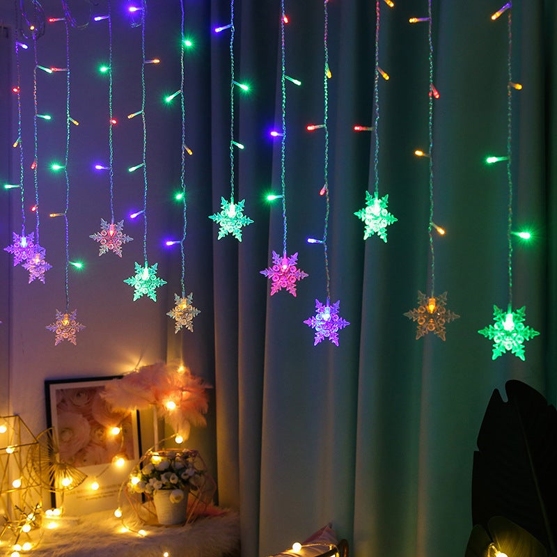 (4m) LED Świąteczna dekoracja świetlna w kształcie płatka śniegu, listwa lodowa Lumière Snowfl