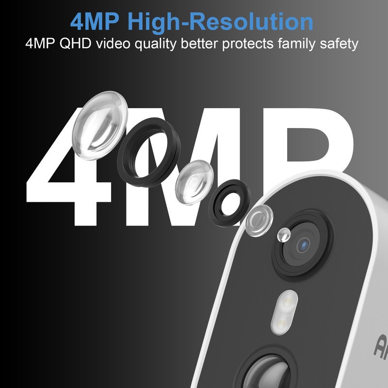 ( 2K Upgrade) Caméra de surveillance solaire d'extérieur sans fil WiFi ARCCTV 4 mégapixels, détection de mouvement PIR, vision nocturne couleur - 2