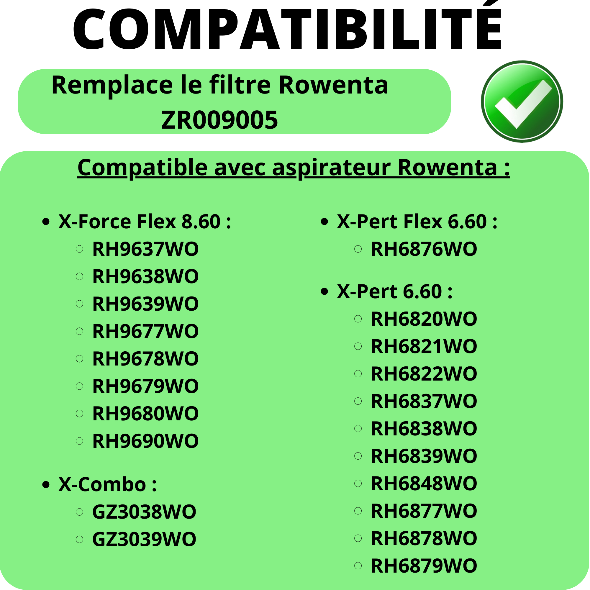 2 Filtri HEPA Ricambio Per Aspirapolvere Rowenta/Tefal | Per X-Force Flex 8.60 RH96XX E X-pert 6.60 RH68XX - Foto 9