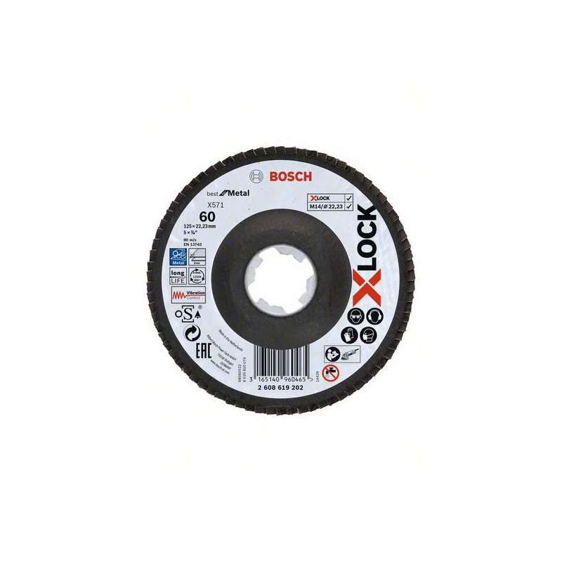 Tarcza listkowa Bosch PRO X571 X-Lock 125 mm G60 - 2608619202 - 2