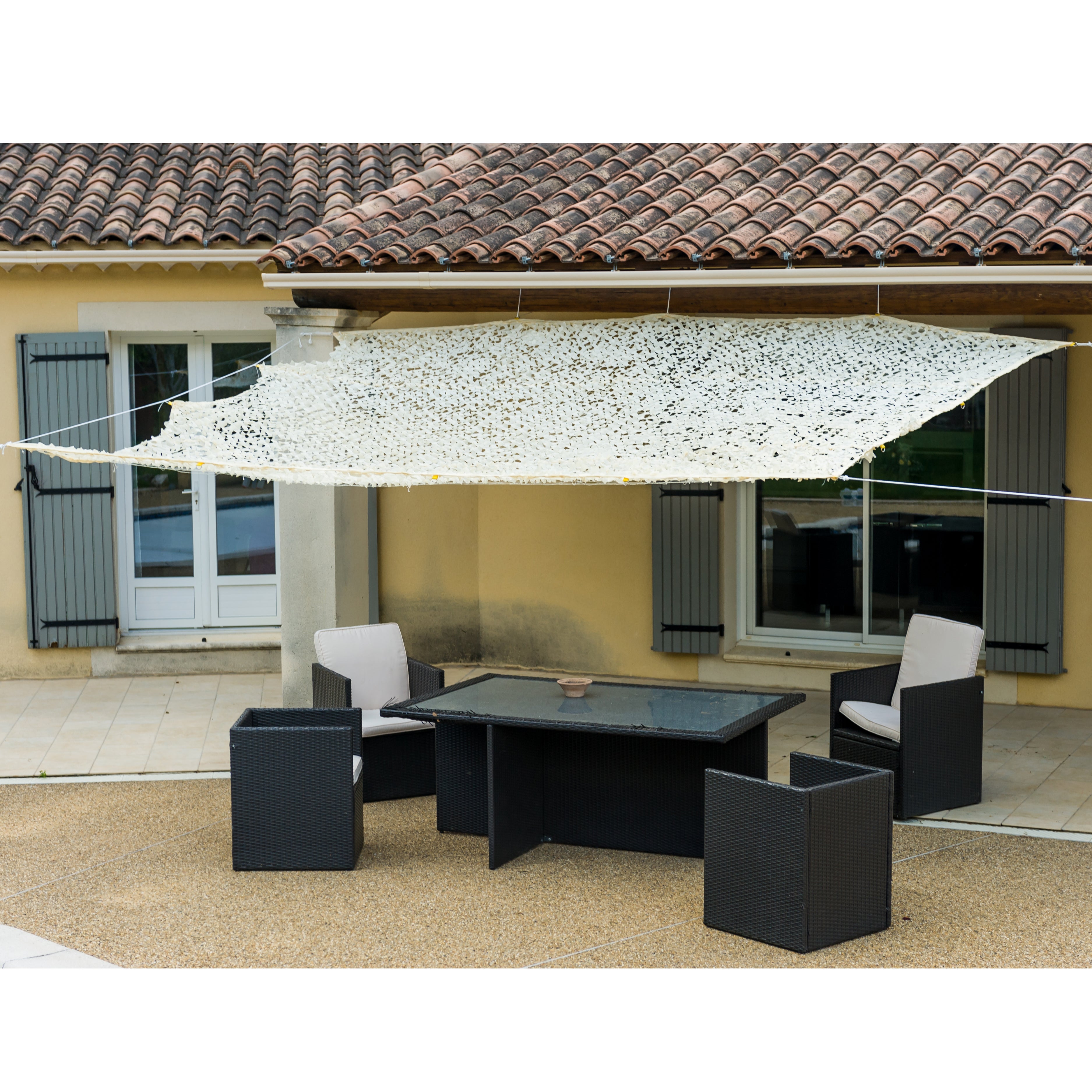 Toile d'ombrage ajourée beige 120 g/m2 WERKA PRO 3 x 4m - 3