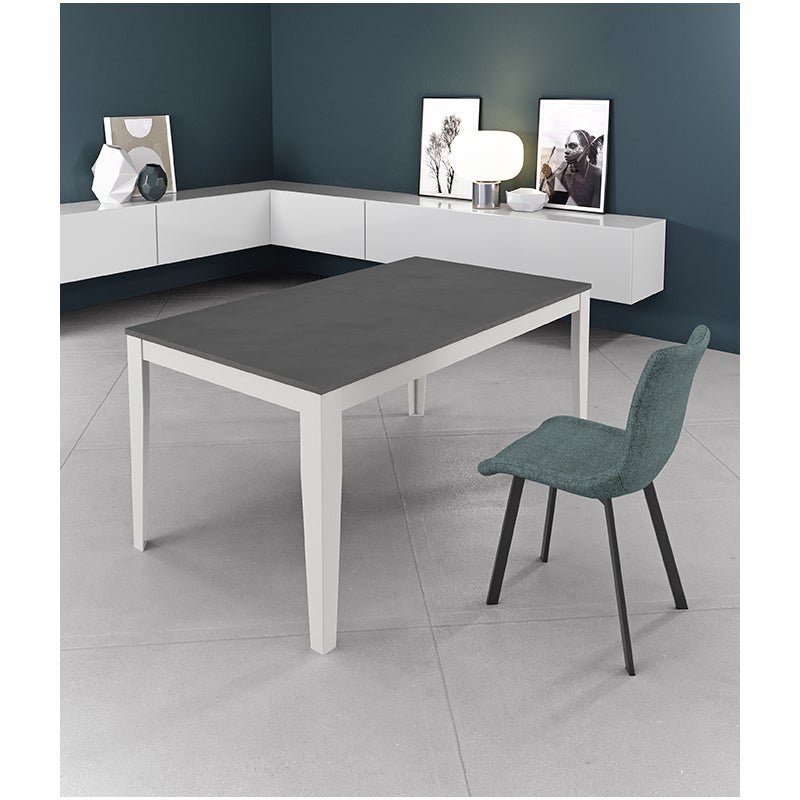 Duży - Stół rozkładany (156/316 x 90 cm) z białej melaminy