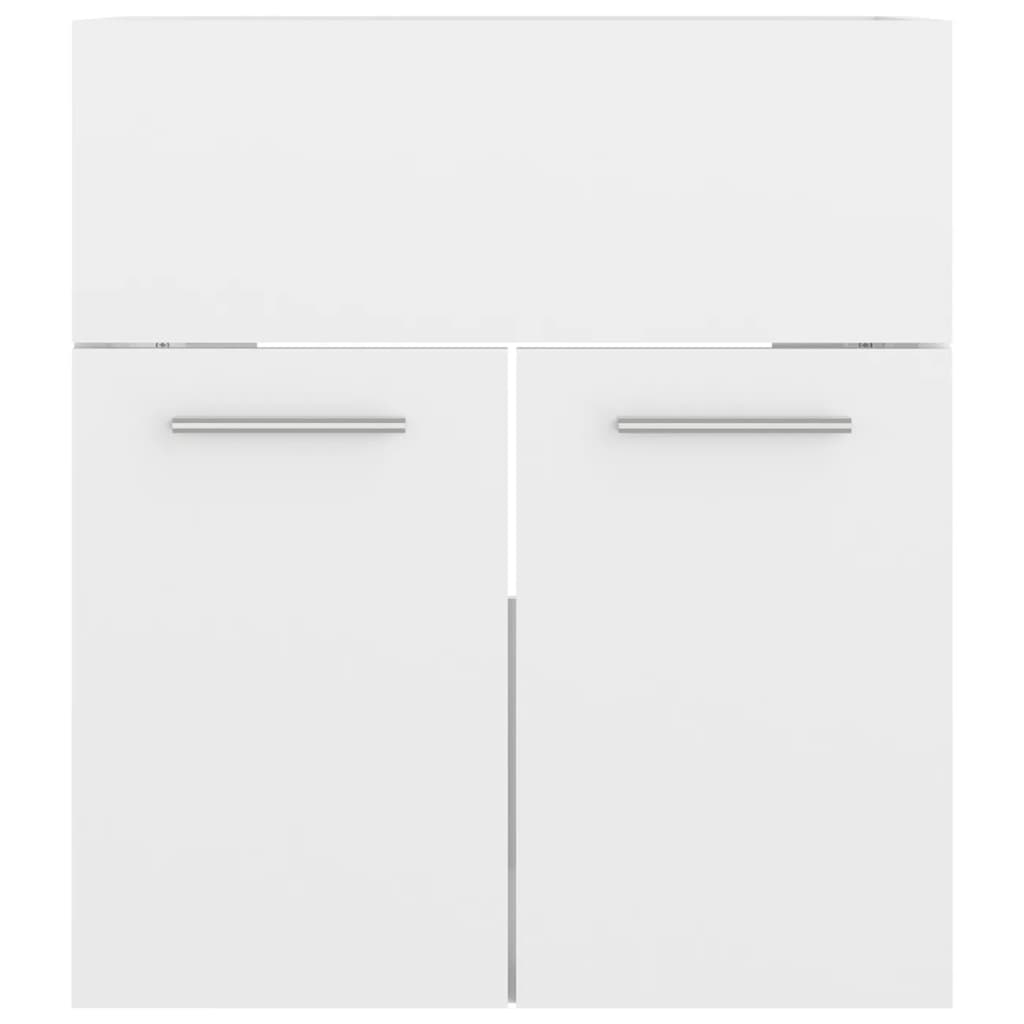 Mobile lavabo con lavabo integrato 41 x 38,5 x 46 cm in truciolare bianco lucido 02_0006441 - 5
