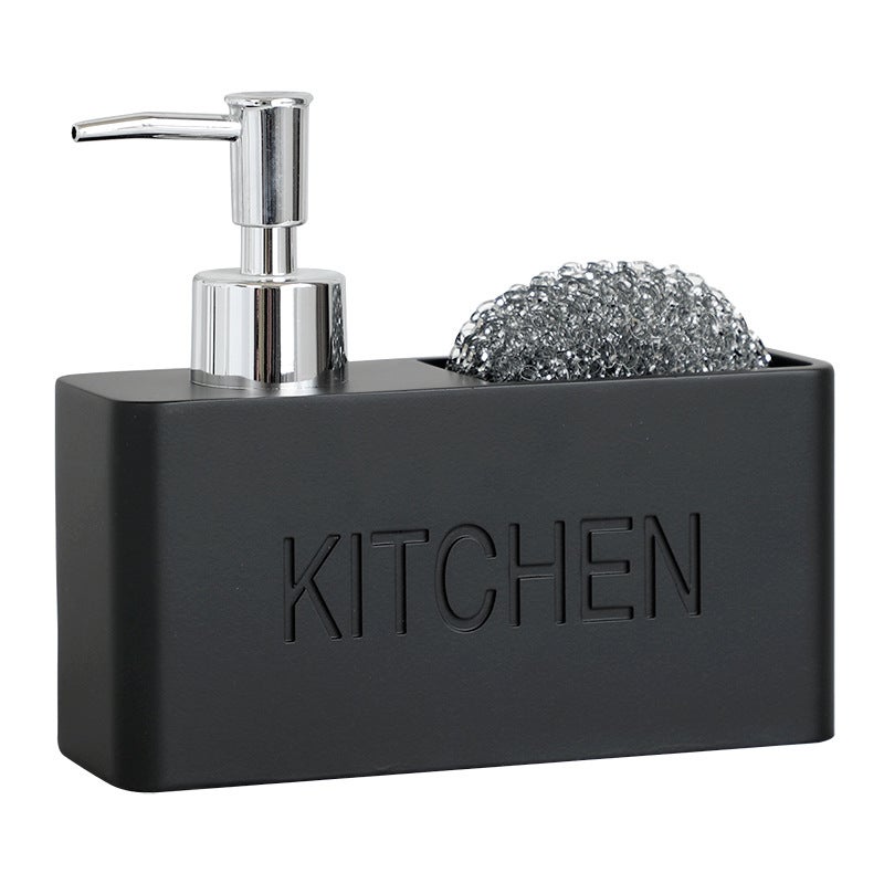 Zhanwang Dispenser di sapone con porta spugna, motivo marmo bianco, mensola da cucina, ripiano in spugna per lavandino, stoccaggio e ordine, decorazione da cucina (motivo marmo bianco puro, senza