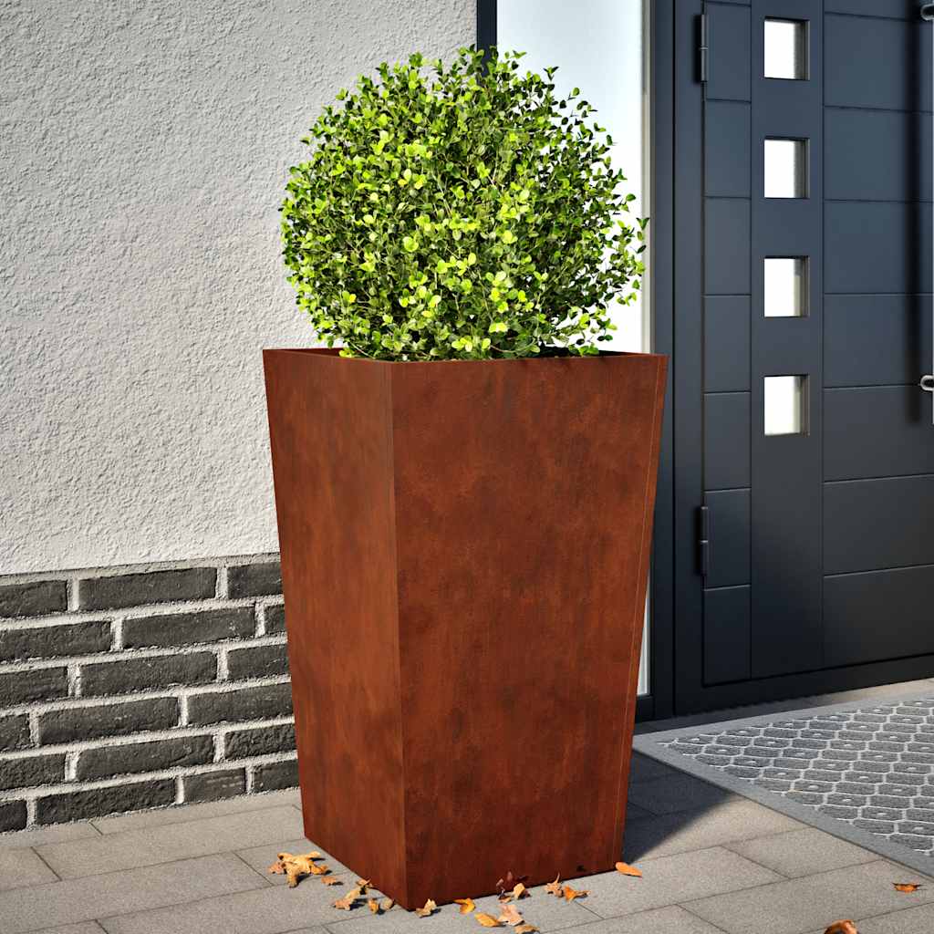 Doniczki ogrodowe 2 szt. 45x45x75 cm Stal kortenowska vidaXL