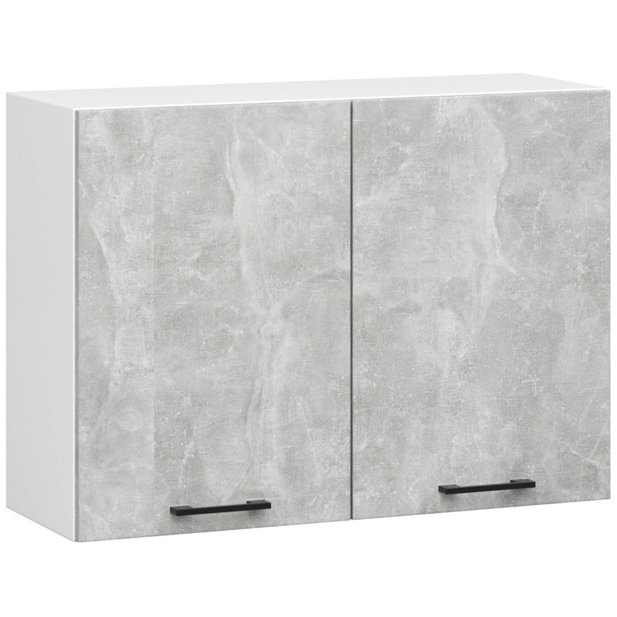 Ensemble De Cuisine AKORD OLIWIA 2.4m Béton 240 cm 11 portes 1 tiroir façade Blanche 240x46x203 cm - 8