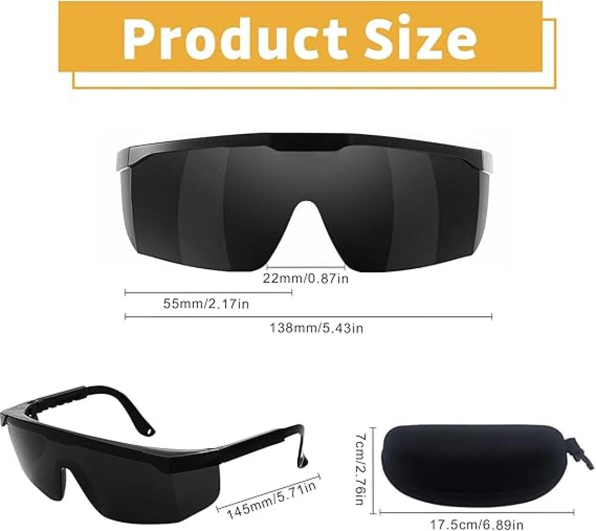 Lunettes De Protection IPL Laser 190-2000nm HERCHR - Lunette Sécurité Épilation Lumière Pulsée Avec Étui