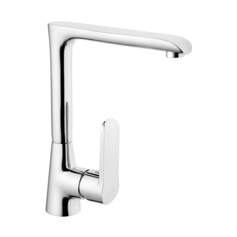 Bateria Kuchenna Kran do Zlewozmywaka Obrotowa Wylewką INVENA Siros Srebrna