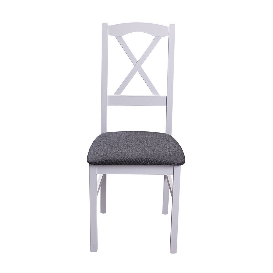 Zofia krzesło stołowe białe, szare.