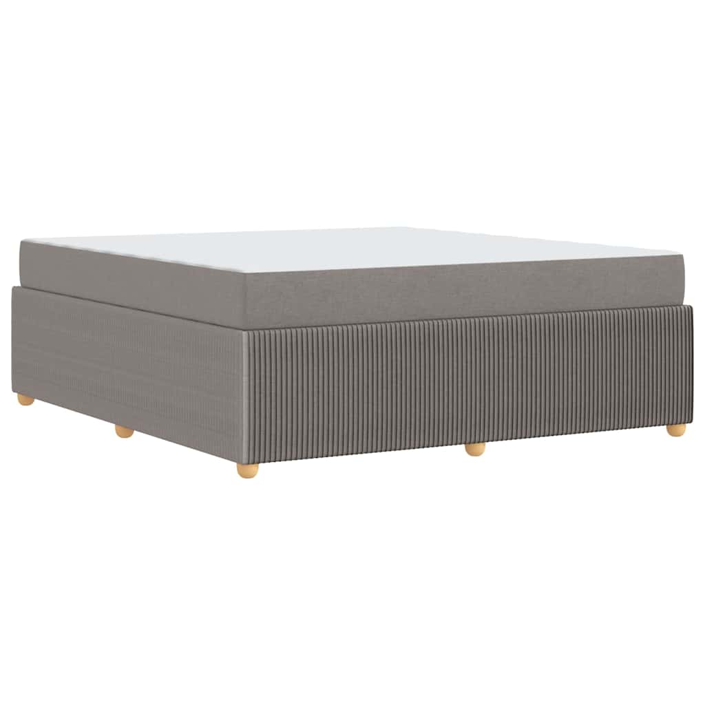 Cadre de lit en tissu taupe pour la chambre, 180 × 200 cm - 7