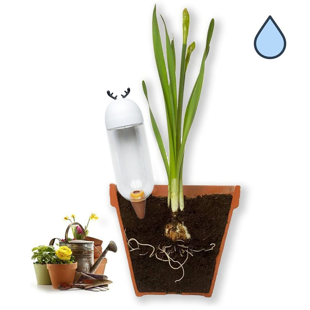 Outil d'arrosage automatique, système d'arrosage goutte-à-goutte d'intérieur, élan et arbre de noël, arroseur de plantes à fleurs en pot (2 pièces) - 3