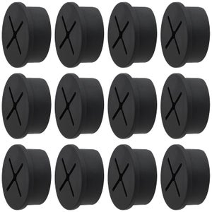 Lot De 28 Passe-fils Caoutchouc – Diam. 18mm, Trou De 22mm, Noir – Protection De Câbles