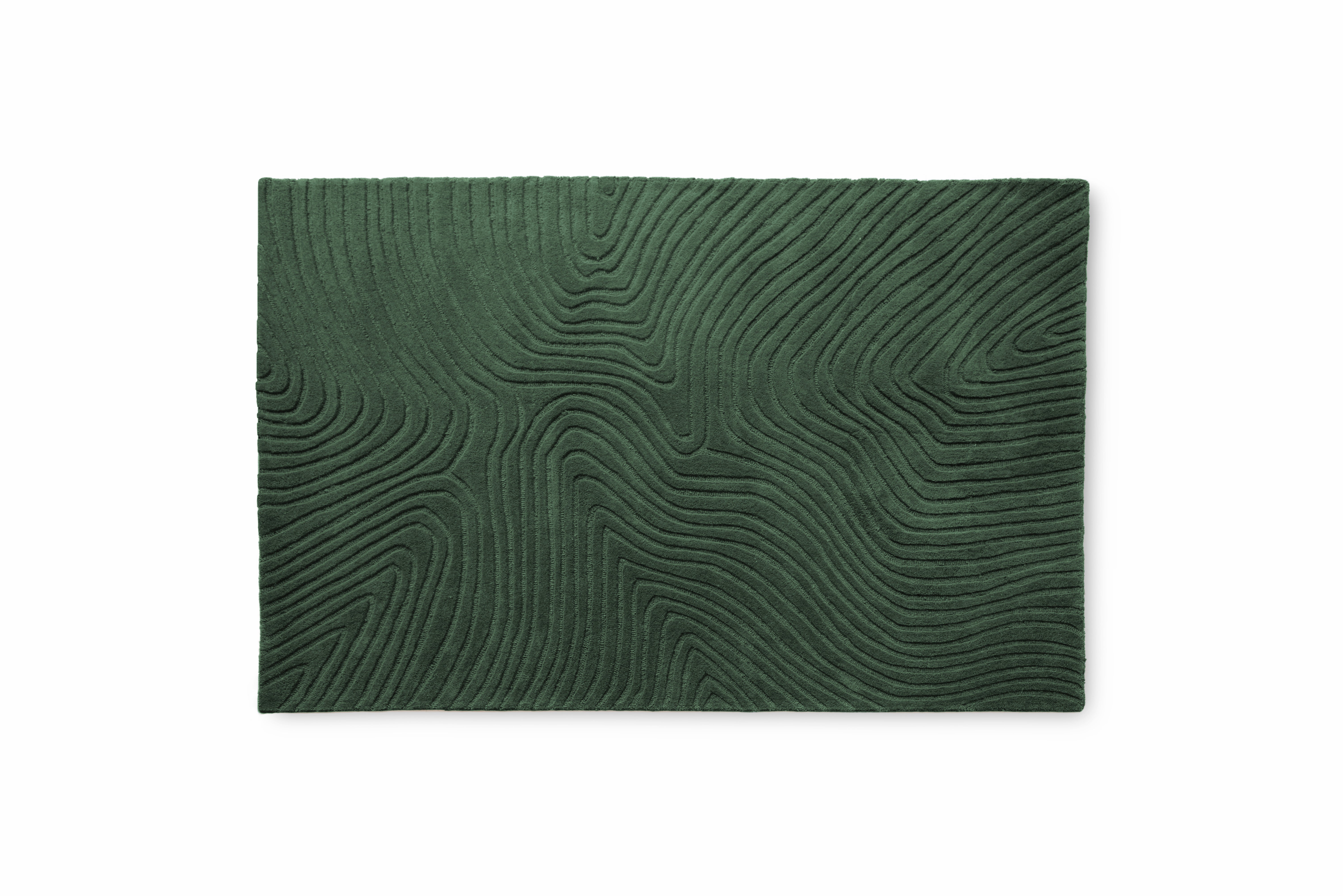 DYWAN ZIELONY CURVES 120X170CM