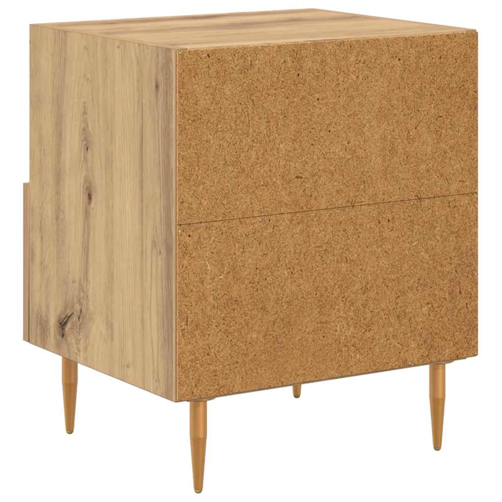 vidaXL Mesa de Noche Marrón 40 x 35 x 47.5 cm Madera contrachapada - 8