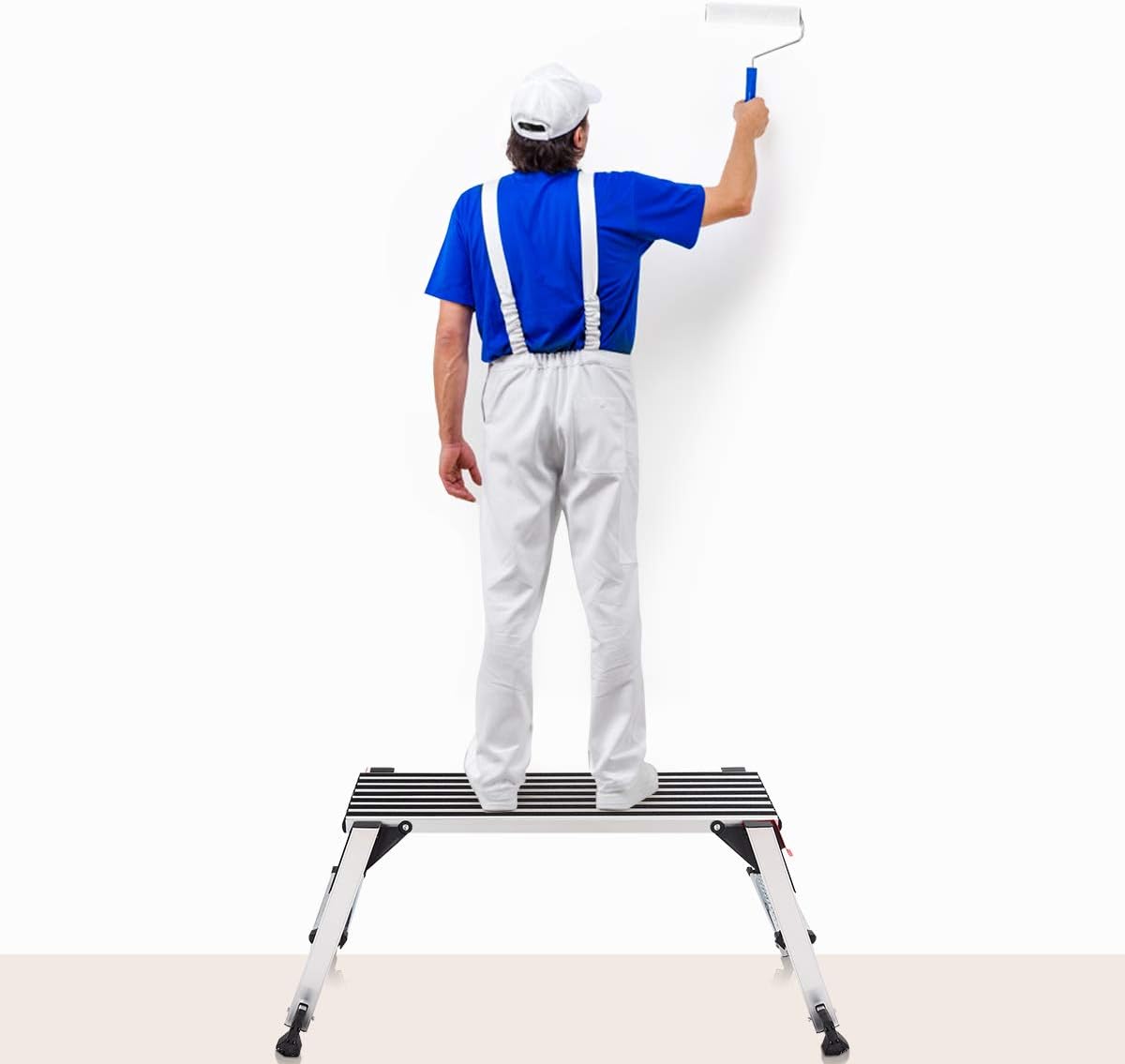 Plate-forme de Travail Pliable en Aluminium-Capacité de 150 KG-Marchepied/Escabeau Multifonctionnel avec Verrous de Sécurité Surface Antidérapante - 7